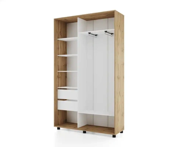 Шкаф-купе PRIME, 140х45х230 Дуб вотан с зеркалом