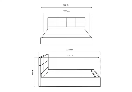 Кровать Woodville Манака 160х200 бежевая