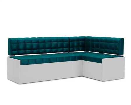 Ганновер Правый угол (Бархат сине-зеленый STAR VELVET 43 BLACK GREEN) 208х82х133 см