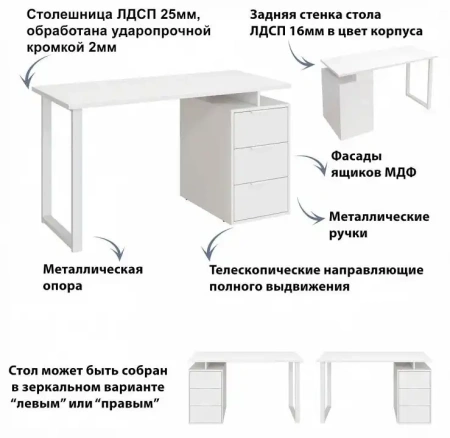 Стол письменный Эконом-стандарт С-416