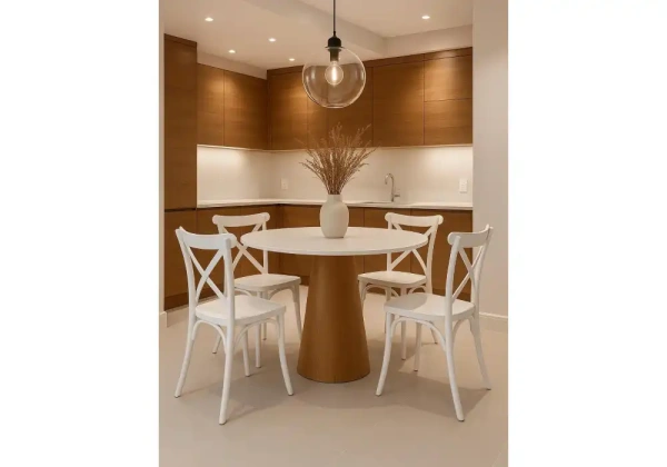 Стол деревянный Woodville by Лайфмебель Huge 120х75 white / brown