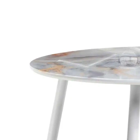 Стол стеклянный Woodville by Лайфмебель Кловис кианит / белый