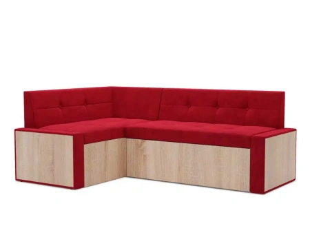 Таллин Левый угол (Кордрой красный) 210х83х140 см