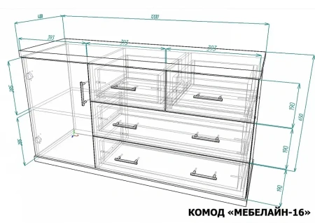Комод Мебелайн-16