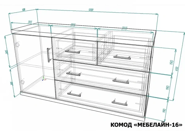 Комод Мебелайн-16