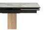 Керамический стол Woodville Монерон 180(240)x90 calacatta gold / дуб монтана