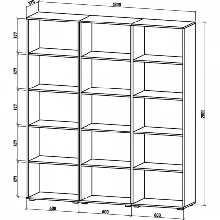 Стеллаж комбинированный Тунис-6