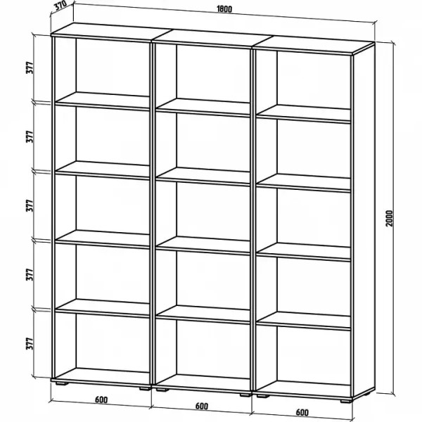 Стеллаж комбинированный Тунис-6