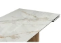 Керамический стол Woodville Монерон 180(240)x90 calacatta gold / дуб монтана