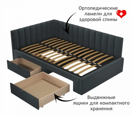 Кровать полутораспальная Milena 2000x1200