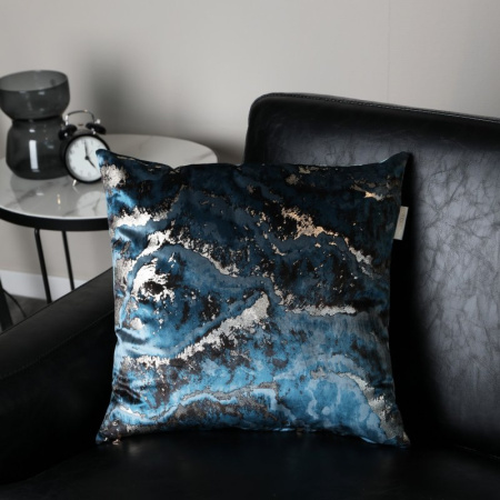 Мрамор (синяя) Наволочка 45х45