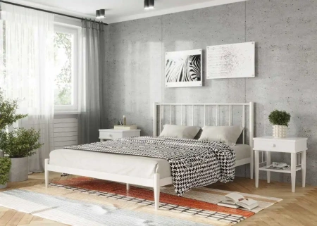 Кровать КМД 26 Бриз 140 белый