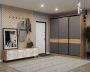 Шкаф-купе SLIM,184*60, Дуб вотан, Серый