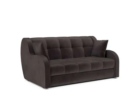 Диван аккордеон Барон ППУ 120х200 см (Бархат шоколадный Star Velvet 60 Coffee)