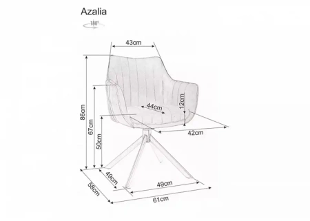 Стул Azalia Velvet Bluvel 38