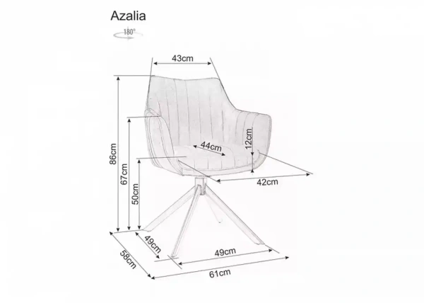 Стул Azalia Velvet Bluvel 38