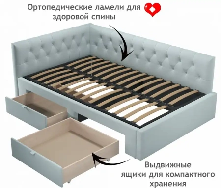 Кровать полутораспальная Afelia 2000x1200