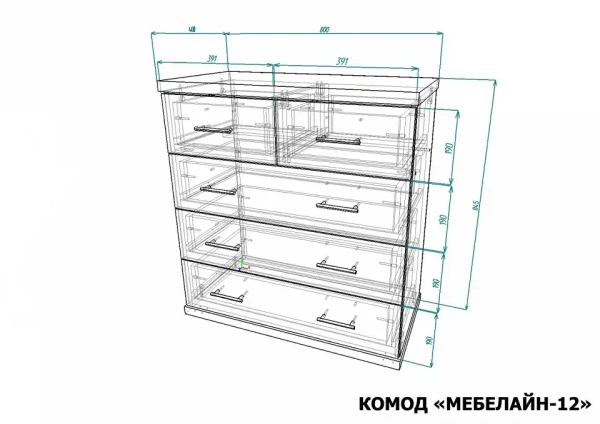 Комод Мебелайн-12
