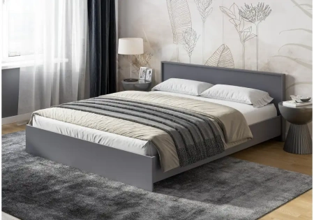 Кровать Woodville Бирма 160x200 (без основания) серый графит