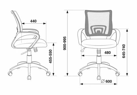Кресло компьютерное CH-695N/BL/TW-11