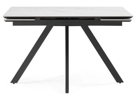 Керамический стол Notta Вилли 120(180)х80 snow alpin white / черный