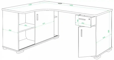 Стол письменный Домино СР-140М