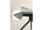 Керамический стол Woodville Катчел 120(180)x80 nebula gold / черный