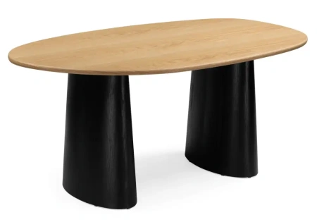 Стол деревянный Woodville by Лайфмебель Ares дуб / черный