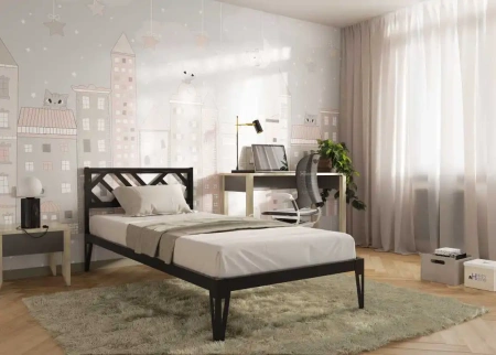 Кровать КМД 47 АЙРИС 900, черный
