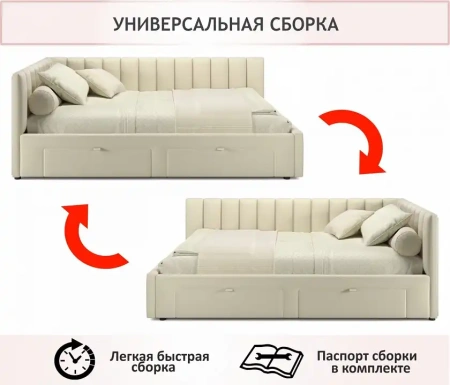 Кровать полутораспальная Milena 2000x1200