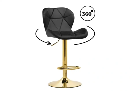 Барный стул Woodville Trio black / gold