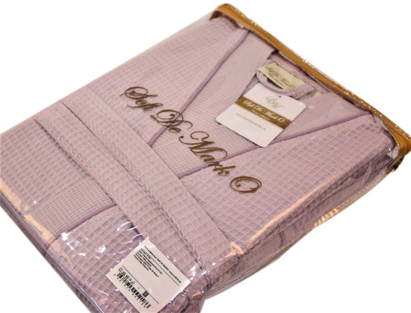 NEVA  XL (светло сирень) Халат вафельный кимоно