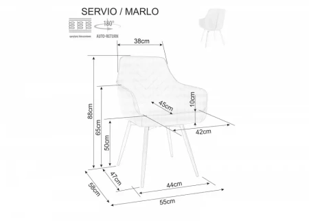 Стул Marlo Velvet Bluvel 19