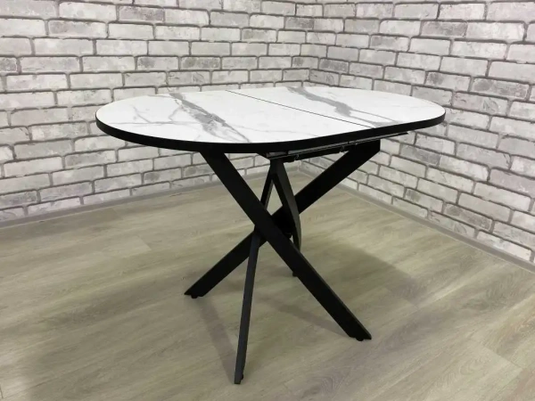 Стол Андромеда 2, Черный муар/Мрамор