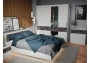 Кровать Woodville Лунара 160x200 белый / бетон темный