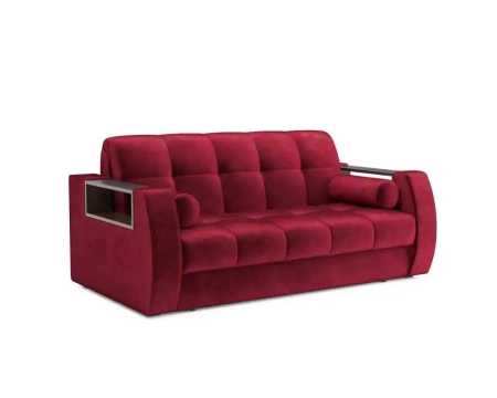 Диван аккордеон Барон №3 НПБ 155х200 см (Бархат красный STAR VELVET 3 DARK RED)