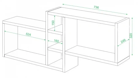 Полка книжная Домино нельсон ПК-20