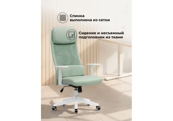 Компьютерное кресло Woodville Salta light green / white