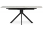 Керамический стол Woodville Катчел 120(180)x80 calacatta gold / черный
