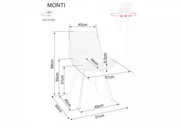 Стул Monti Velvet Bluvel 14