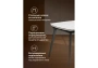 Керамический стол Woodville Aveiro 120(180)x80 белый мрамор / черный