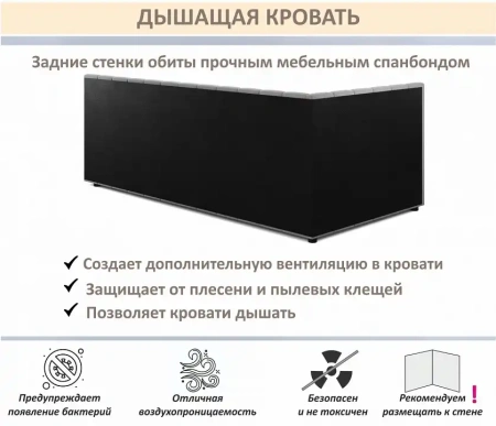 Кровать полутораспальная Milena 1200