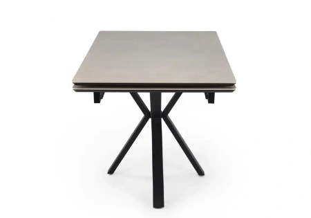 Керамический стол Notta Старлайт 120(180)х80 carmen light grey / черный