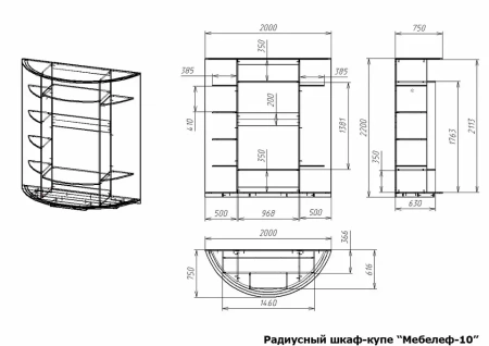 Шкаф-купе Мебелеф-10