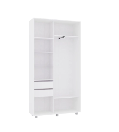 Шкаф-купе PRIME, 120х45х230 Белый с зеркалом