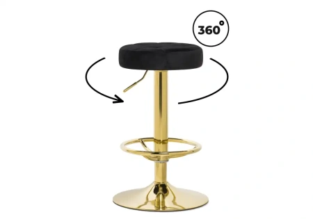 Барный стул Woodville Marun black / gold