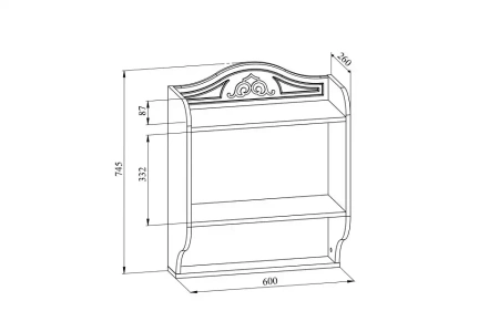Полка навесная Ассоль АС-15