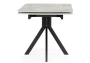 Керамический стол Woodville Катчел 120(180)x80 calacatta gold / черный