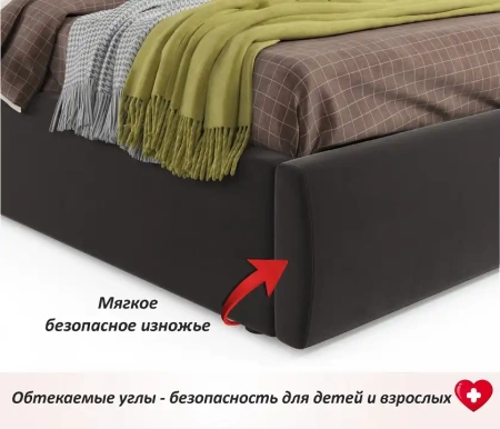 Кровать полутораспальная Stefani 2000x1400 с ПМ и матрасом PROMO B COCOS