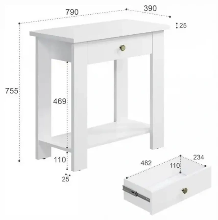 Стол туалетный Эконом-стандарт С-301